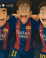 kaiyun-永恒的回忆！内马尔社媒晒巴萨时期MSN漫画图片